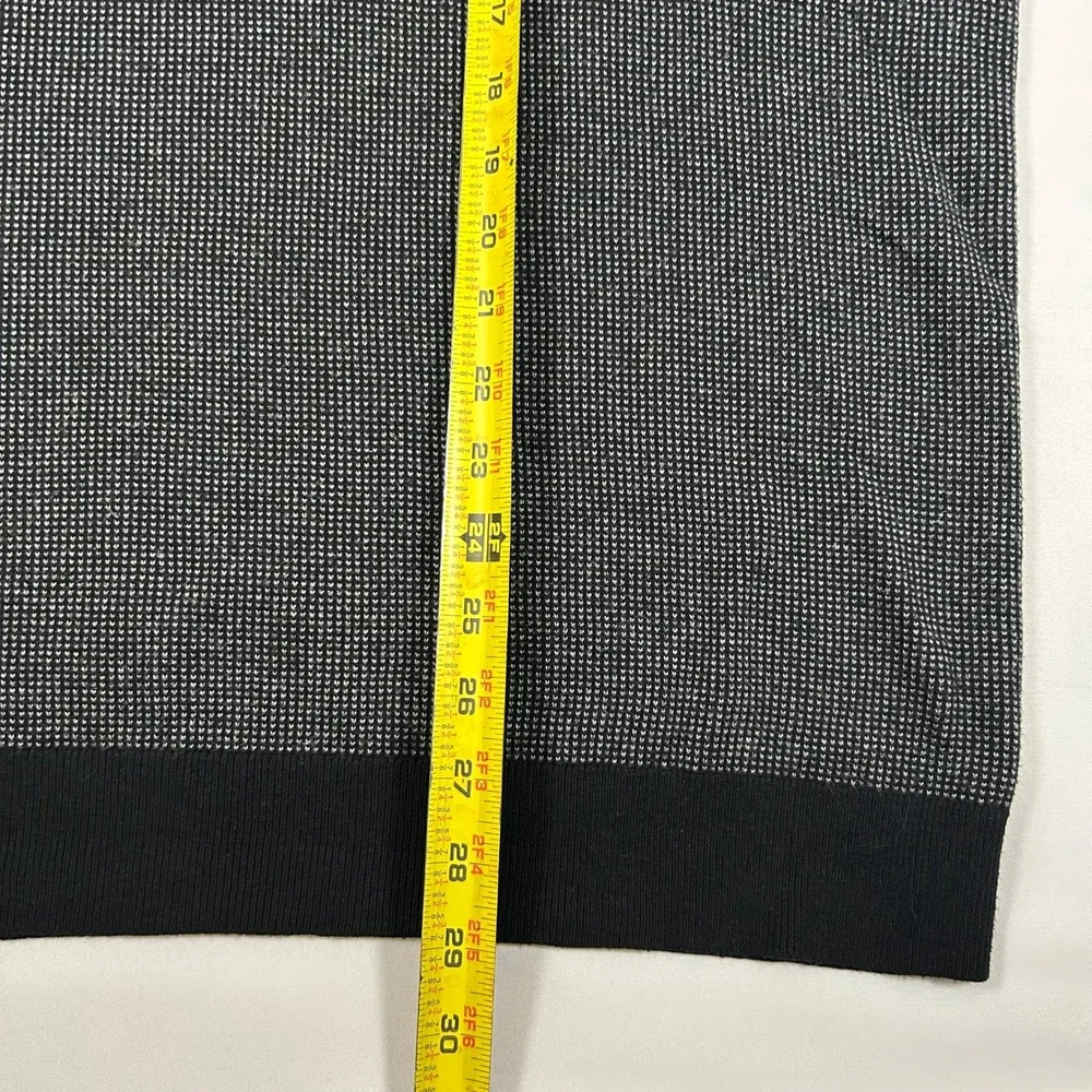 Banana Republic Sweater‎ Mens XL Black Luxe Silk Cashmere 1/4 Zip Mock Neck